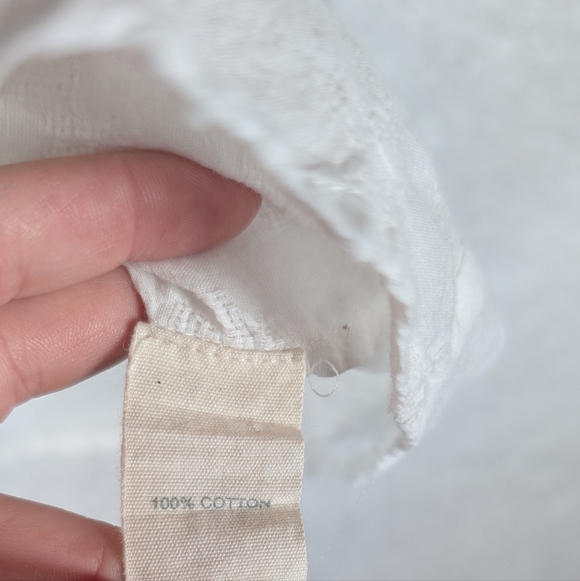 Anthropologie White Peasant Blouse with Multicolor Embroidery - Picture 5 of 8